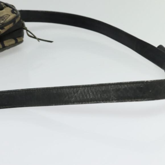 CELINE C Sulky Shoulder Bag Canvas Navy Gold - Picture 7 of 12